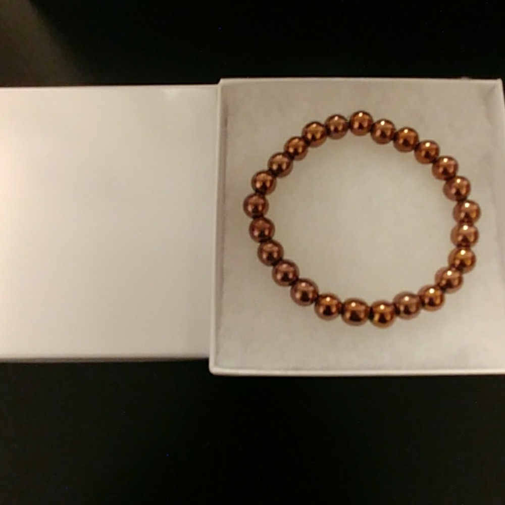 Copper Hematite Stone Bracelet - Picture 5 of 8